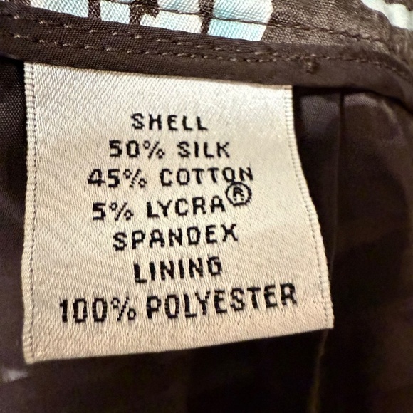 Talbots Stretch Straight Leg Pants SZ 18 Casual Office Teal Brown - Picture 4 of 5